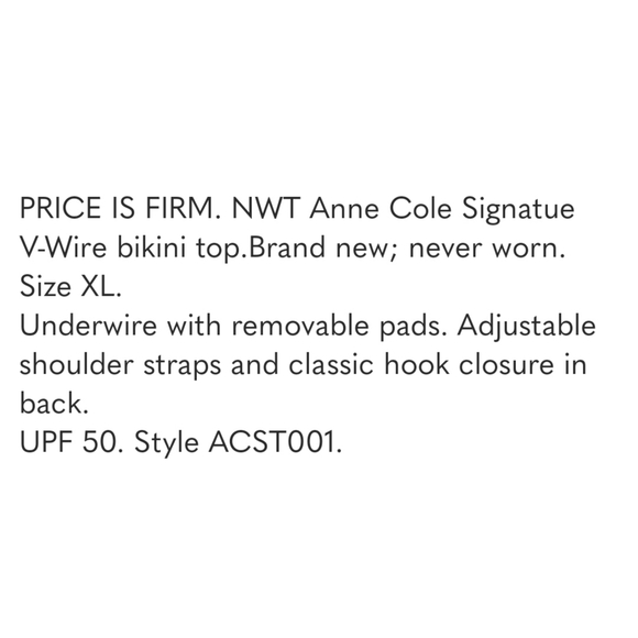 ☀️ Summer Clearance! Anne Cole Signature V-Wire Bikini Top - Picture 10 of 10